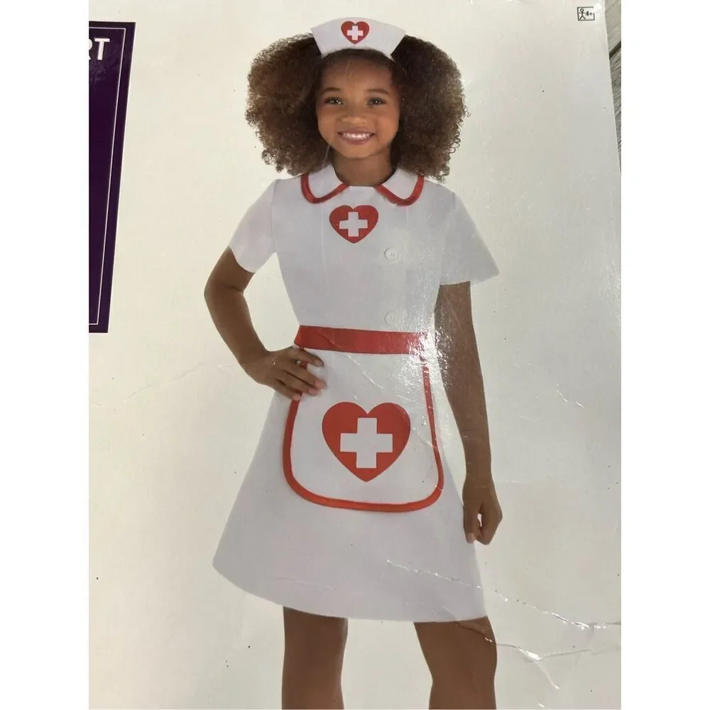 Party City Kids Nurse Doctor Costume Career Day, Wax Museum, Theater, Cosplay Ha
